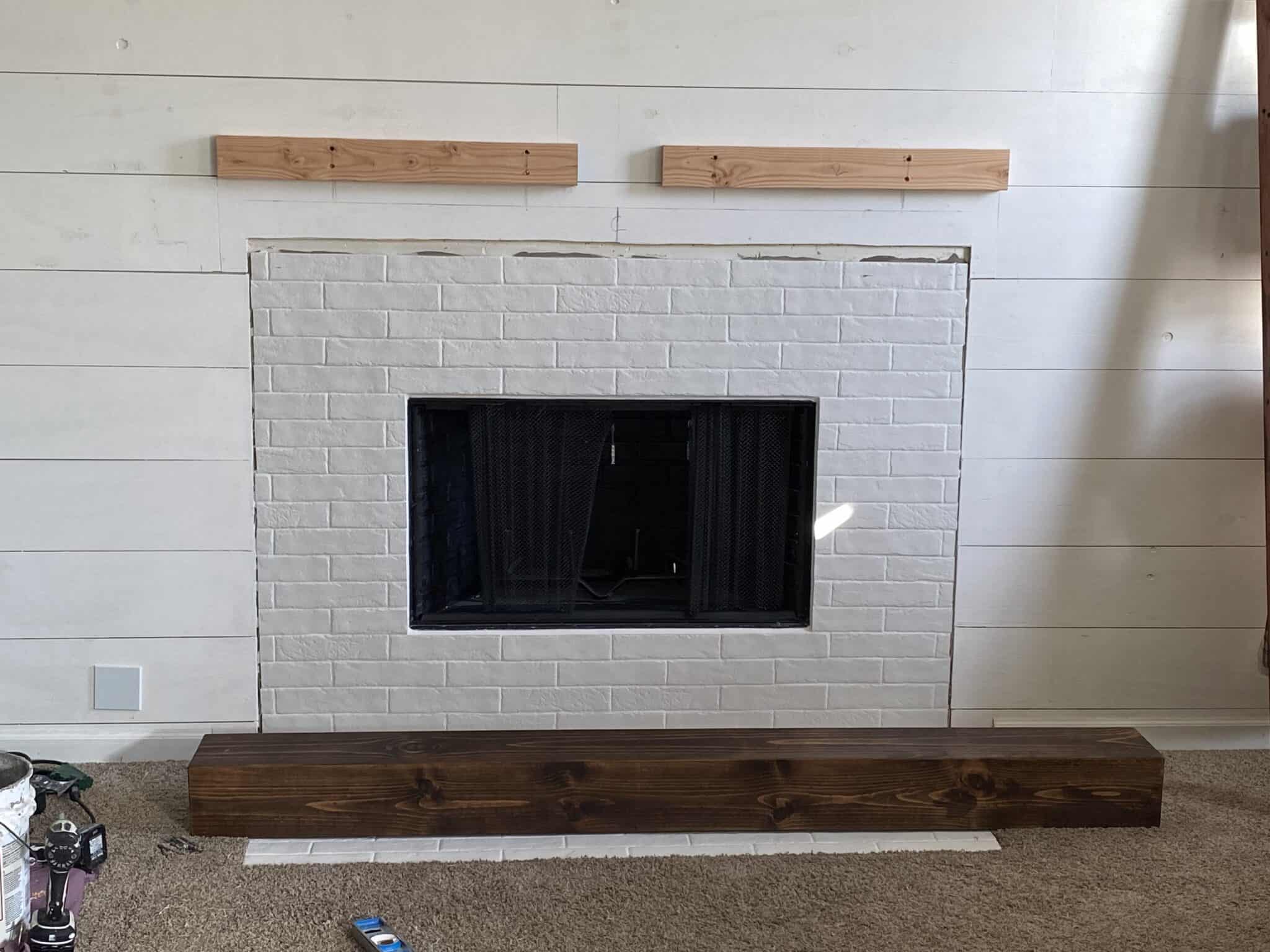 Our DIY Faux Brick Fireplace - Restore Decor & More