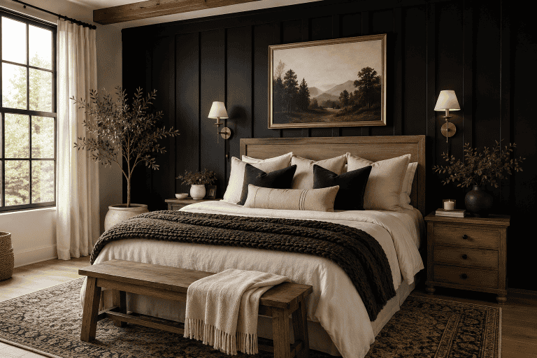 Black Accent Walls That Feel Warm, Expensive, and Surprisingly Cozy