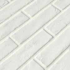 Faux brick fireplace tile - Capella White Brick