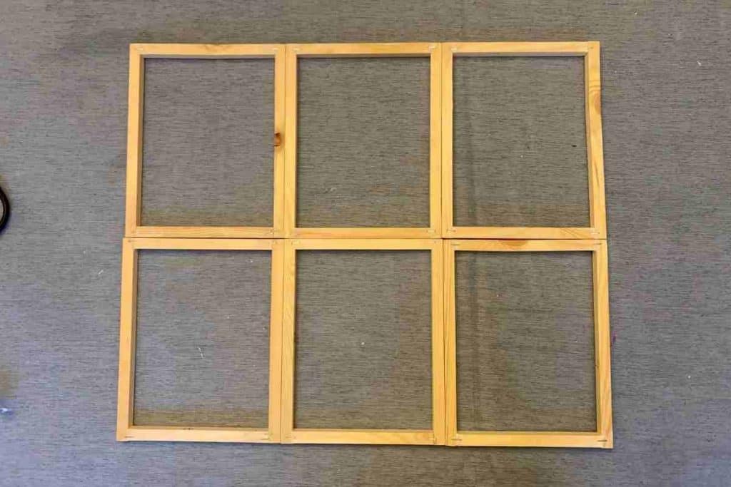 6 canvas frames