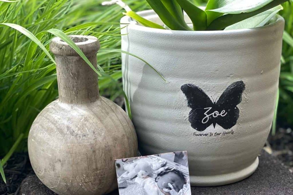 Unique Memorial Gift Remembrance Planter Zoe forever in our hearts
