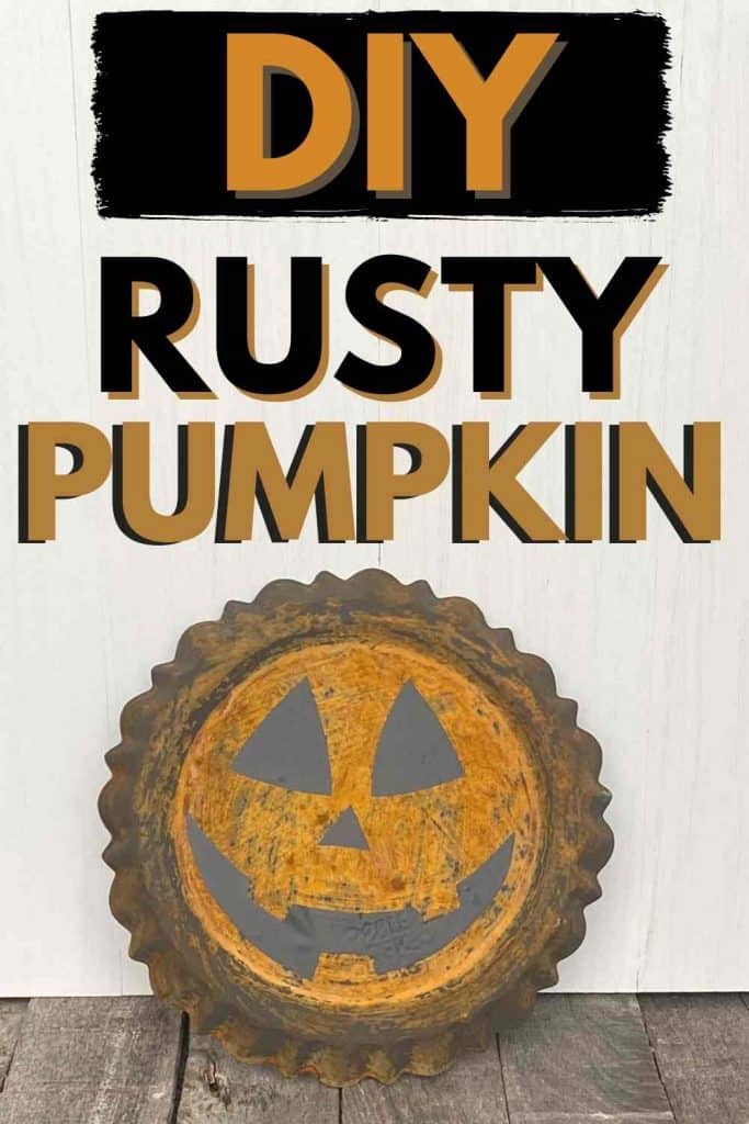 diy rusty pumpkin