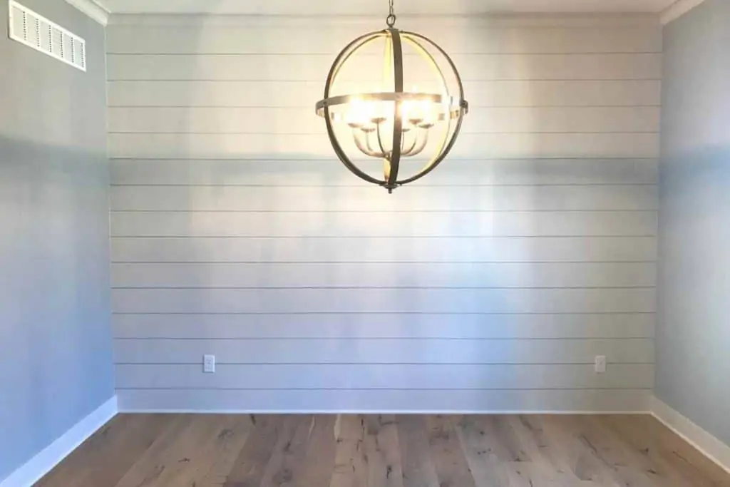 How To Trim Shiplap Accent Wall