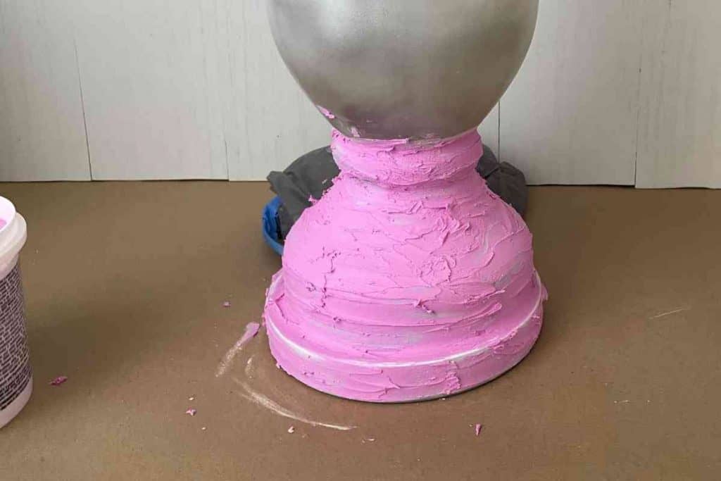add plaster to lamp base