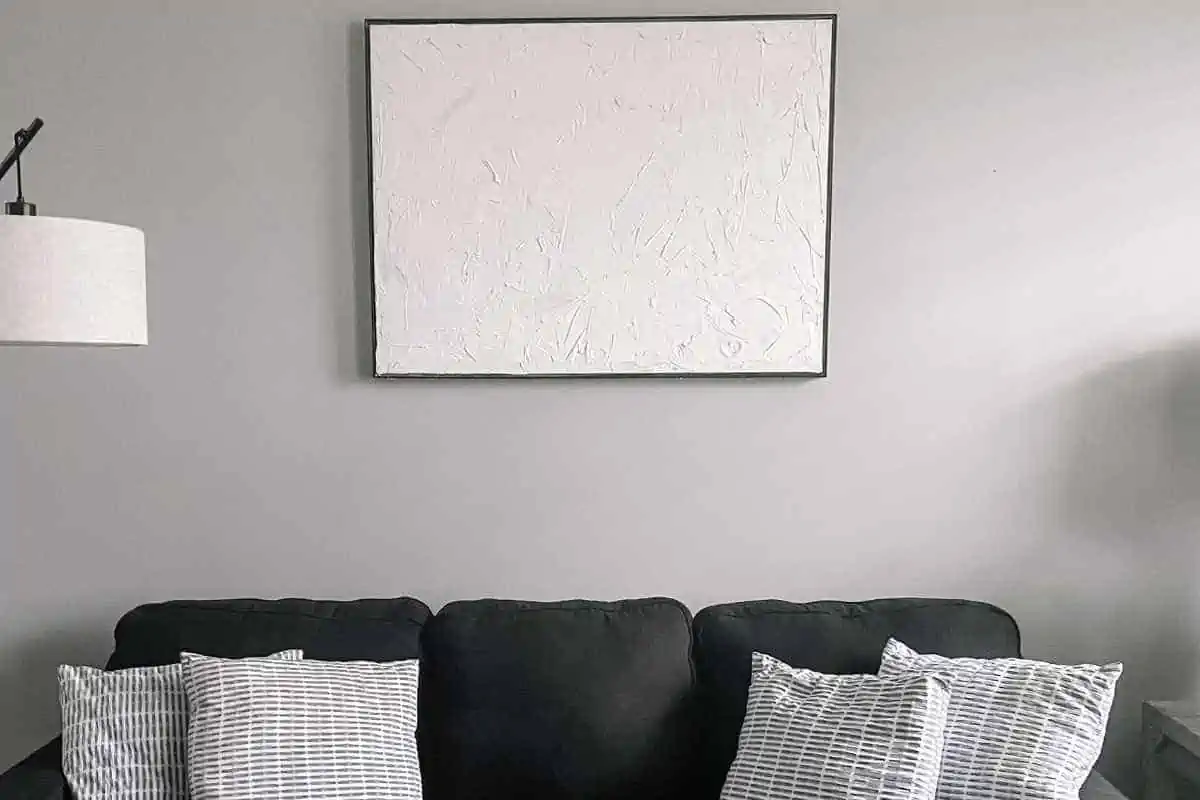 Easy Way To Make Textured Canvas Art With Spackle Restore Decor More   Textured Canvas Art 