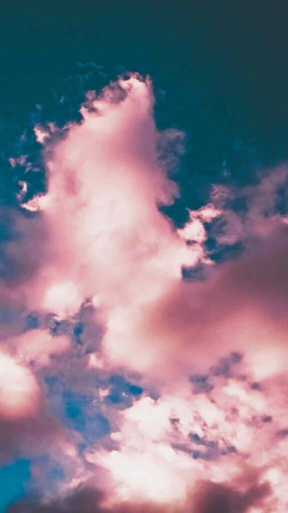 pink and white clouds