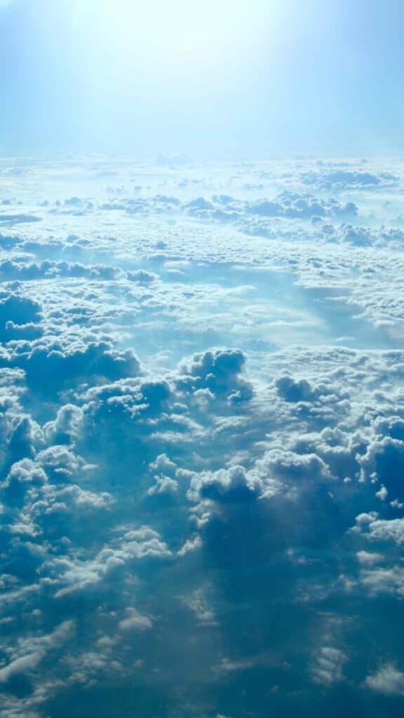 aesthetic cloud wallpaper from airplane above clouds