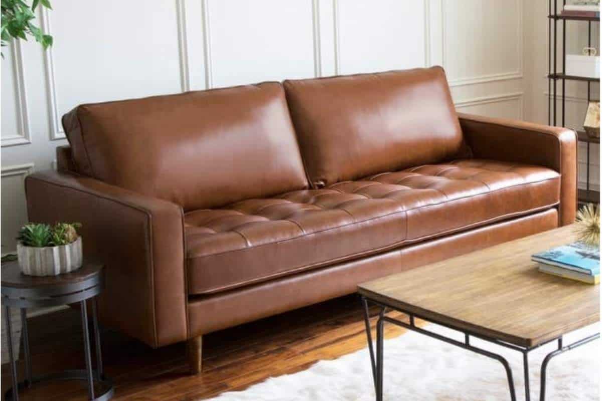 abbyson holloway leather sofa