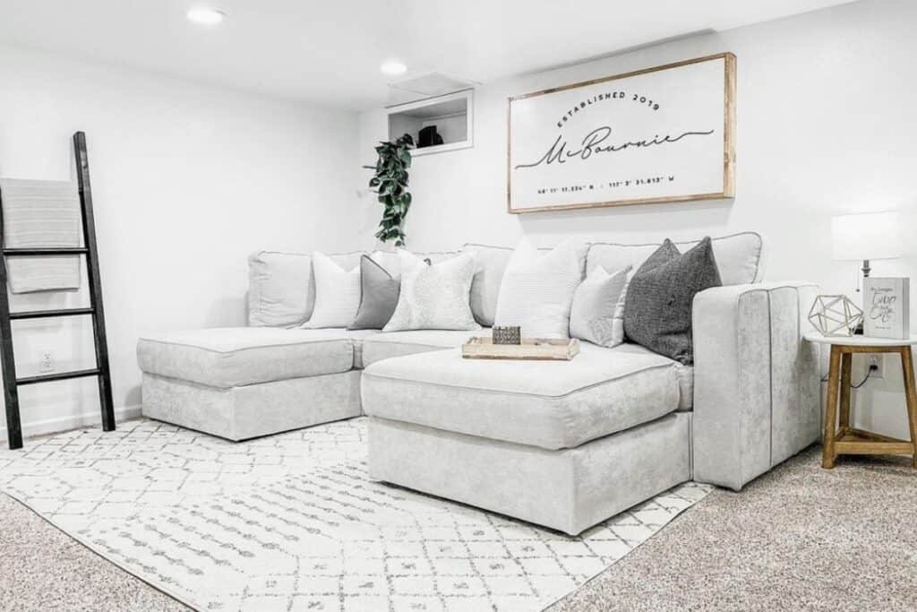 light grey modular sectional sofa, Lovesac sactional