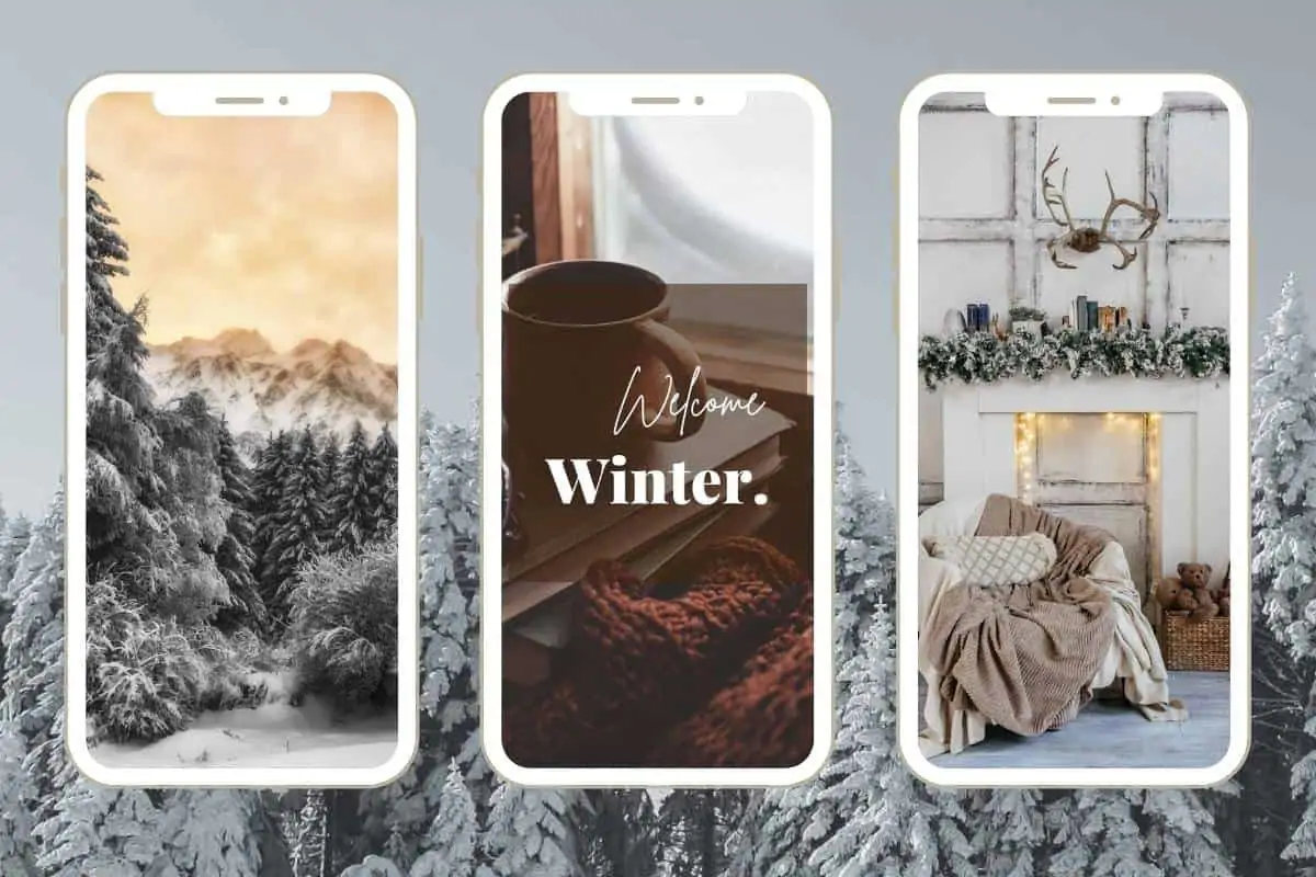Iphone wallpaper white - Snow landscape