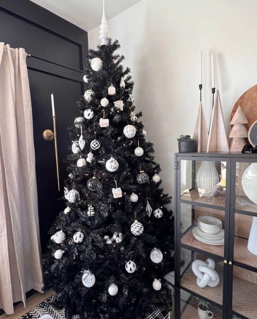 black christmas tree decoration