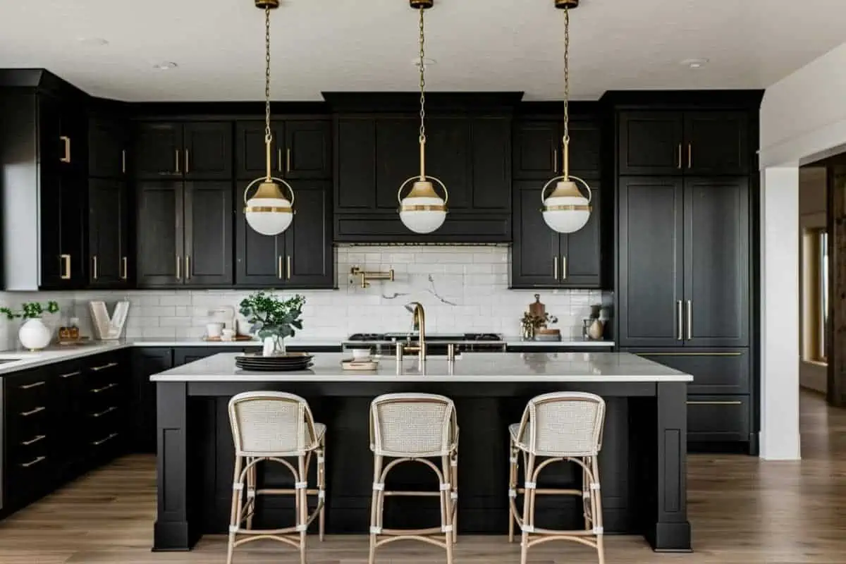 50+ Jaw-Dropping Black Kitchen Cabinet Designs You Need to See ...