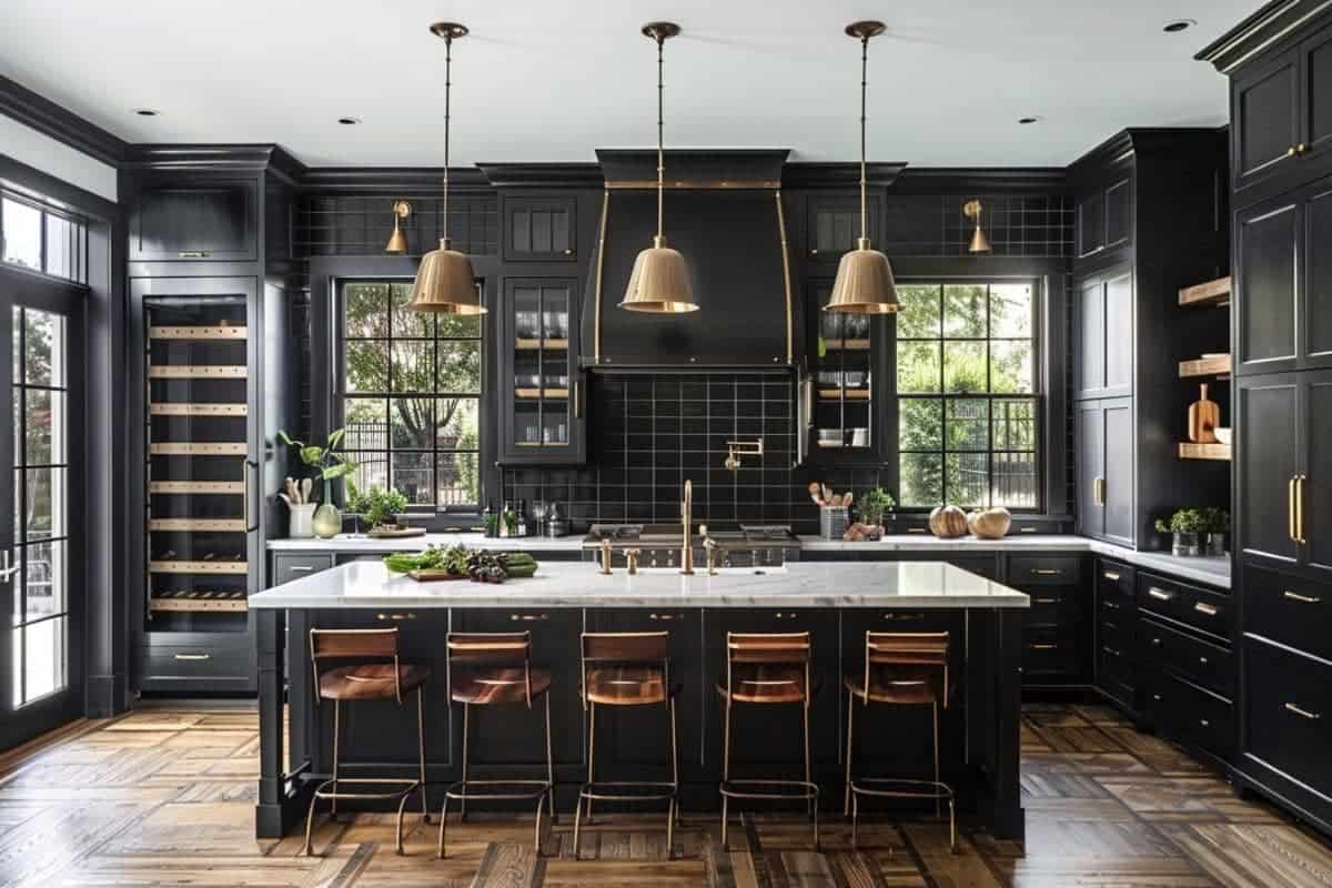 50+ Jaw-Dropping Black Kitchen Cabinet Designs You Need to See ...