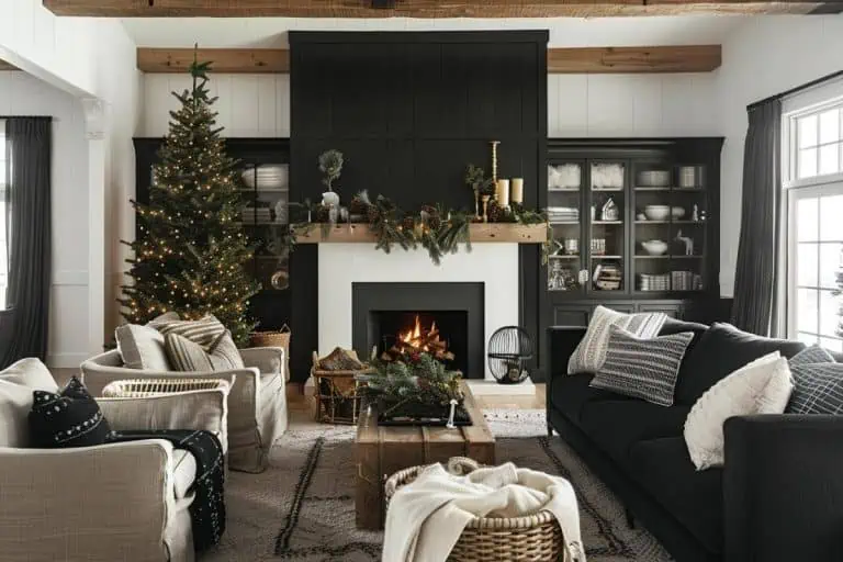 50 Farmhouse Christmas Living Rooms That Wow! - Restore Decor & More