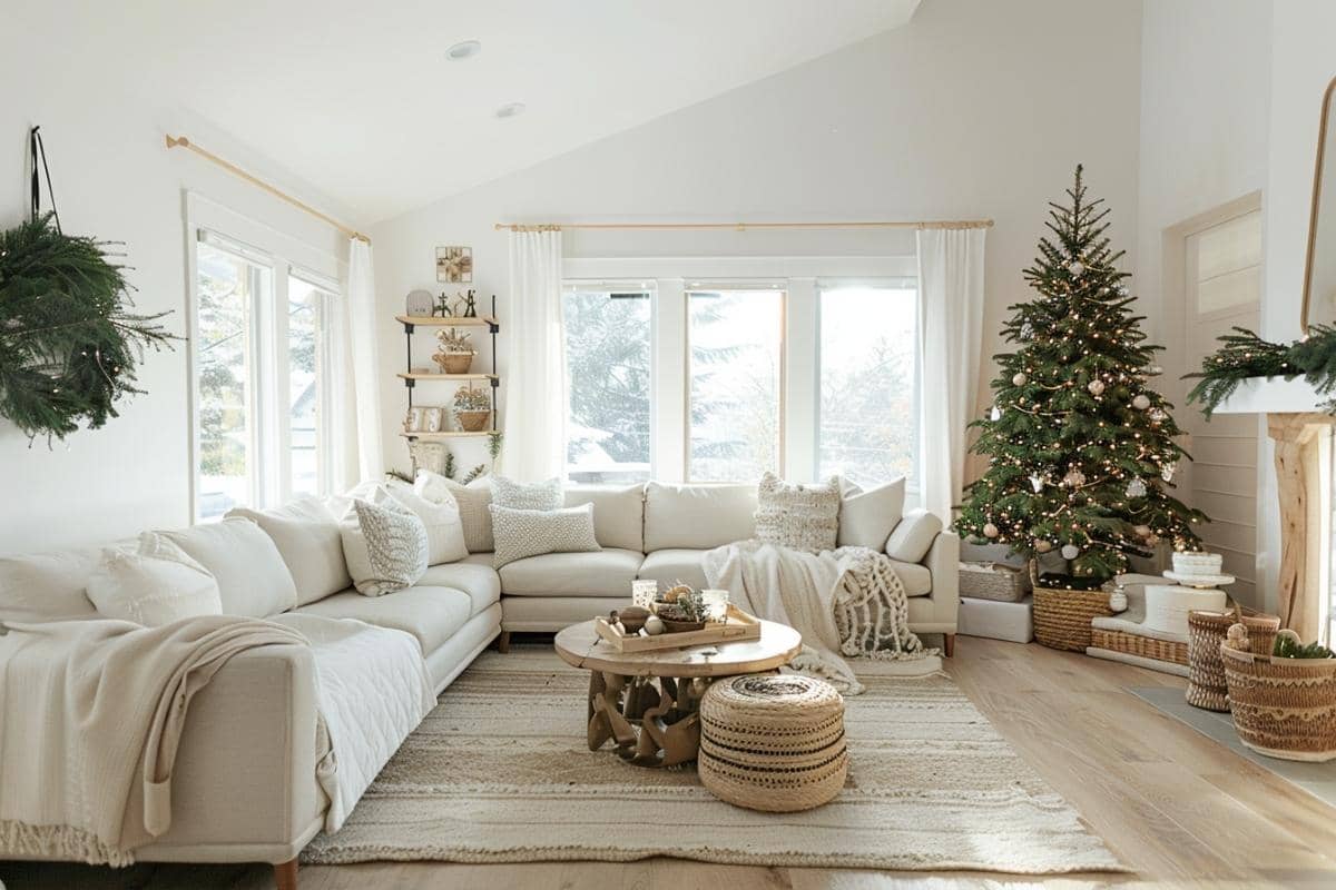 50 Farmhouse Christmas Living Rooms That Wow! - Restore Decor & More