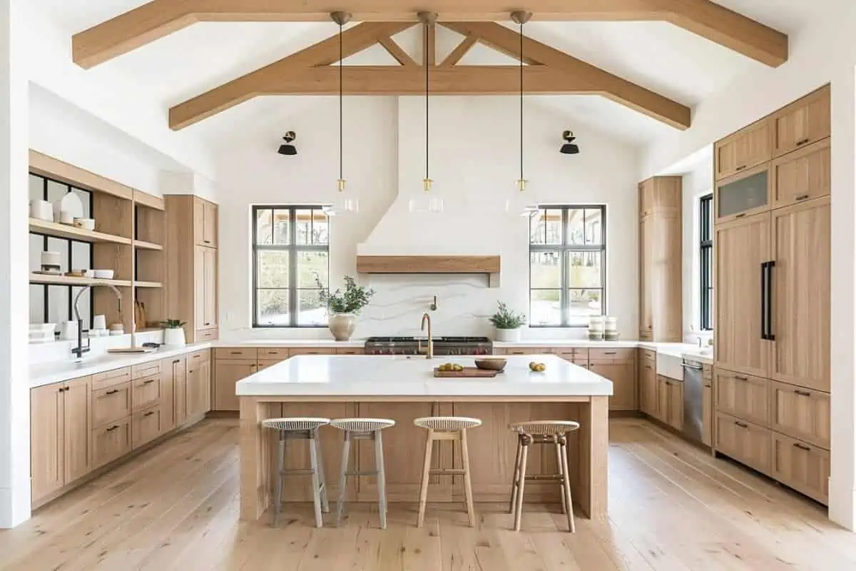 20 Dreamy White Kitchens With White Oak Cabinets That Will Make You ...