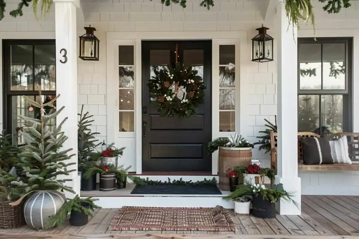 40+ Farmhouse Christmas Porches to Sleigh Your Holiday Style! - Restore ...