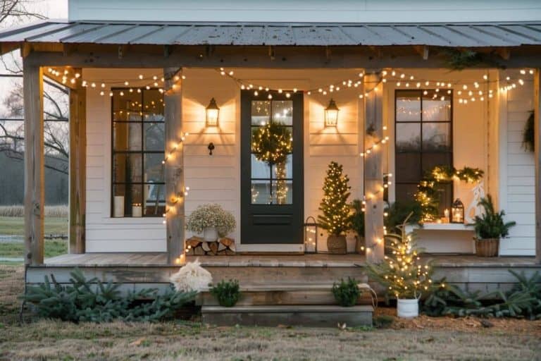 40+ Farmhouse Christmas Porches to Sleigh Your Holiday Style! - Restore ...