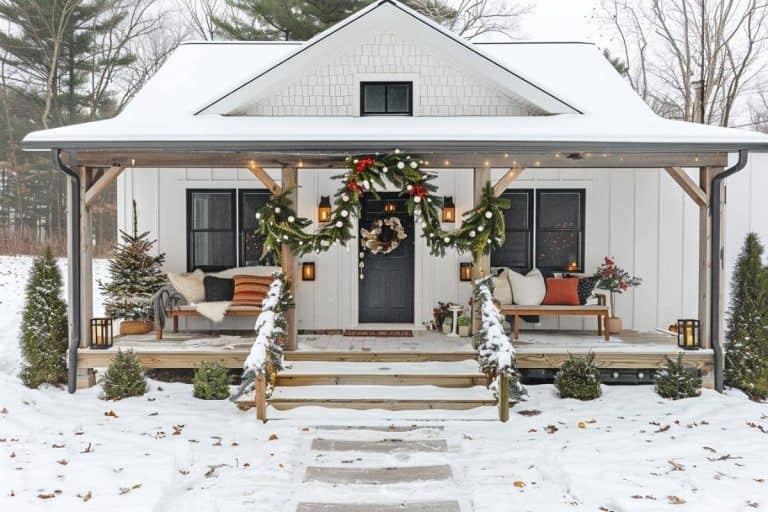 40+ Farmhouse Christmas Porches to Sleigh Your Holiday Style! - Restore ...
