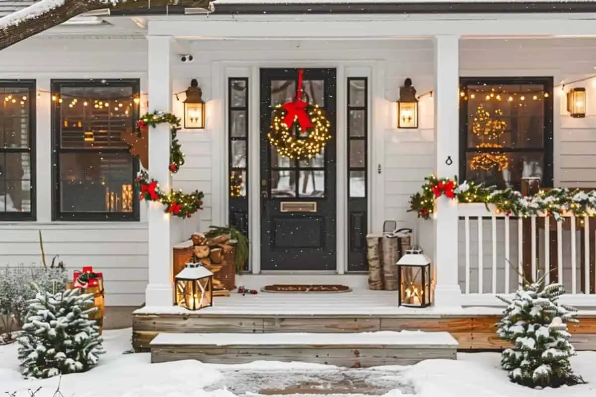 40+ Farmhouse Christmas Porches to Sleigh Your Holiday Style! - Restore ...