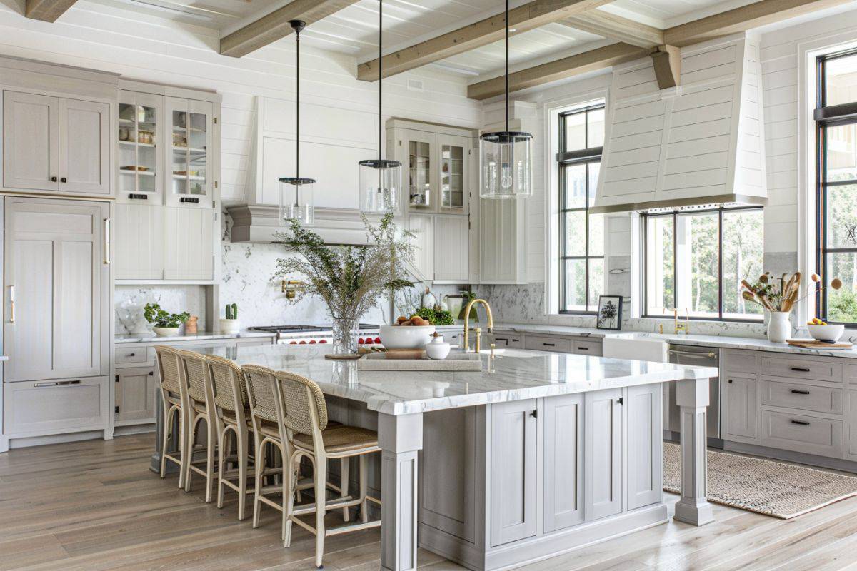 40+ Gorgeous Light Gray Kitchen Cabinets - Restore Decor & More
