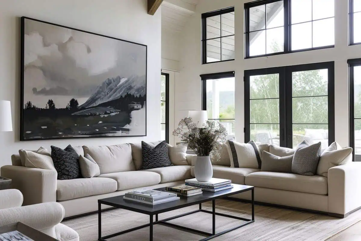 Check Out These 40+ Gorgeous Black & Neutral Living Room Ideas! - Restore Decor & More
