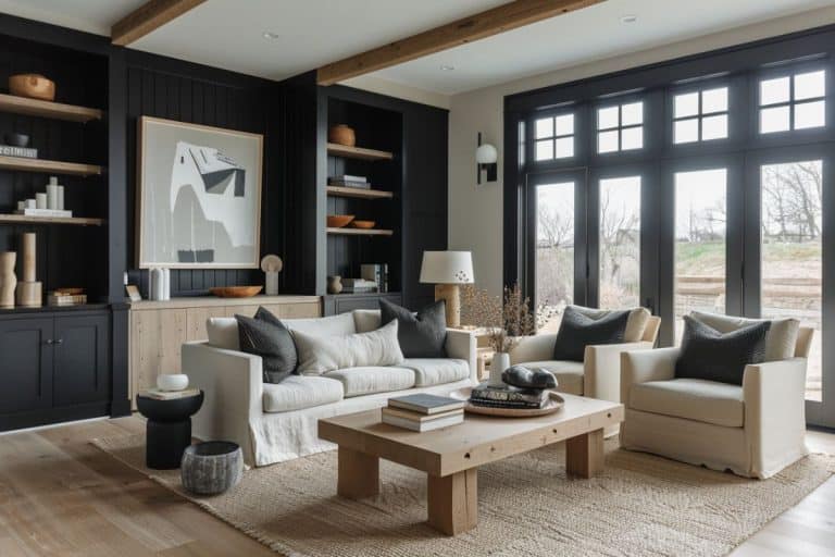 Check Out These 40+ Gorgeous Black & Neutral Living Room Ideas ...