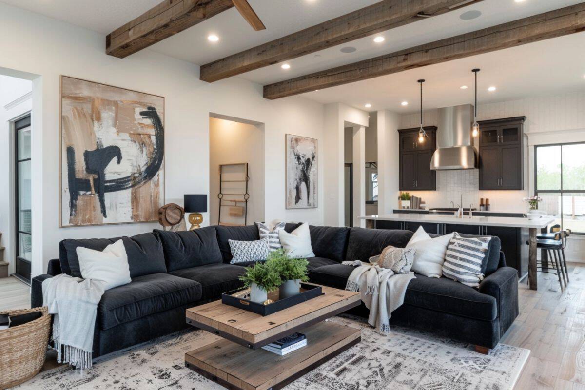 30+ Stunning Black Couch Living Rooms You Need to See - Restore Decor ...