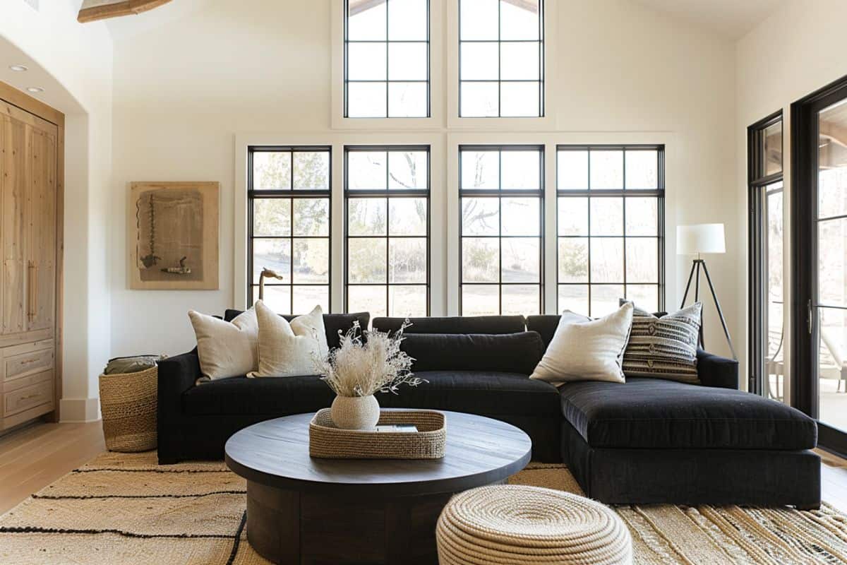 30+ Stunning Black Couch Living Rooms You Need to See - Restore Decor ...