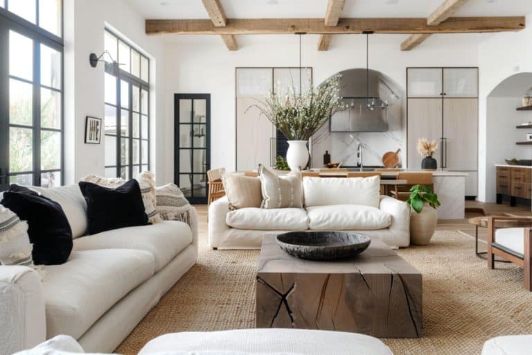 28 Modern Farmhouse Living Room Ideas - truelivingstyle.com - Sleek Modern Farmhouse Living Room Decor