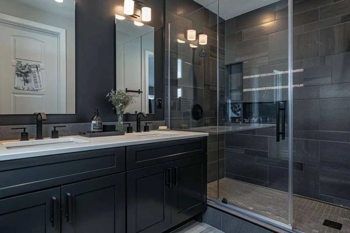 50+ Stunning Black Bathrooms You’ll Want to Copy - Restore Decor & More