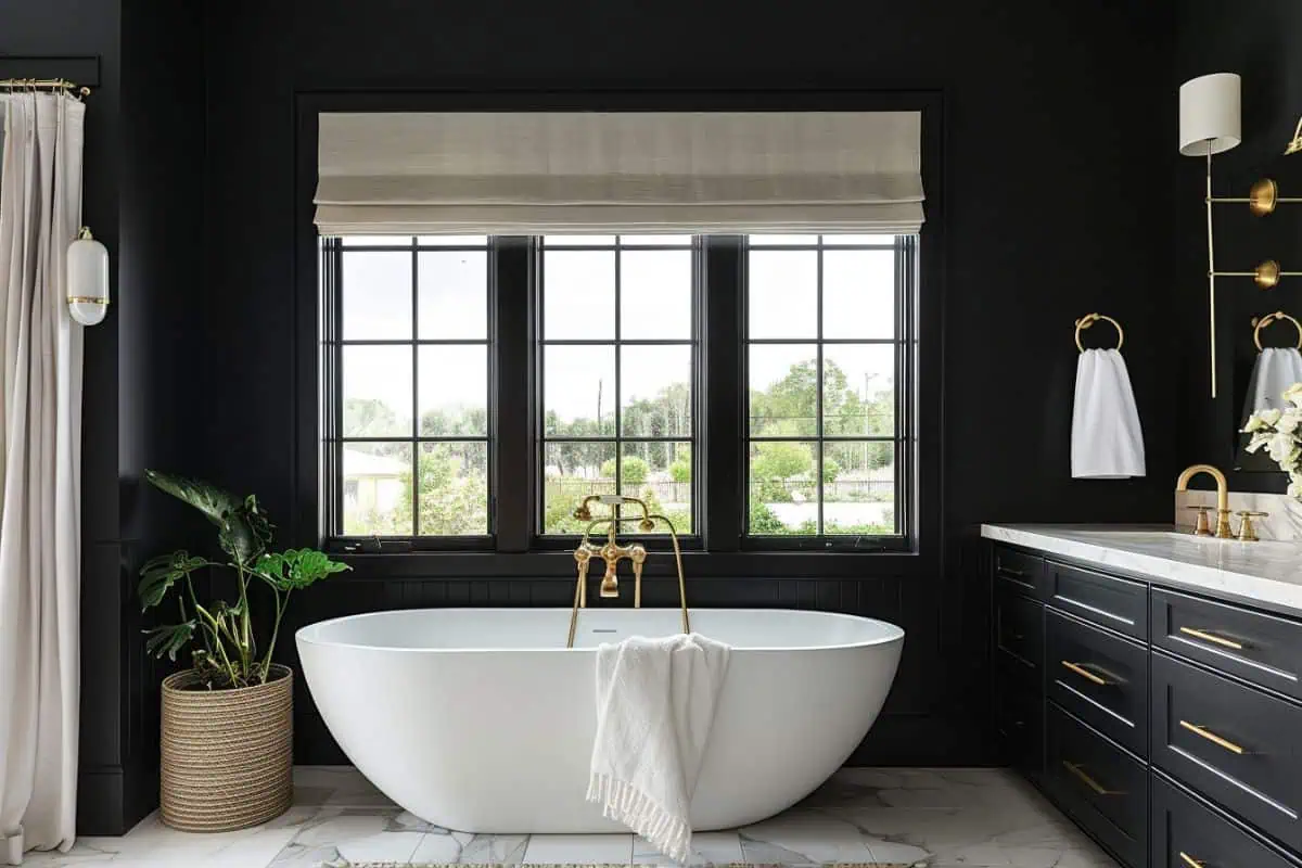 50+ Stunning Black Bathrooms You’ll Want to Copy - Restore Decor & More