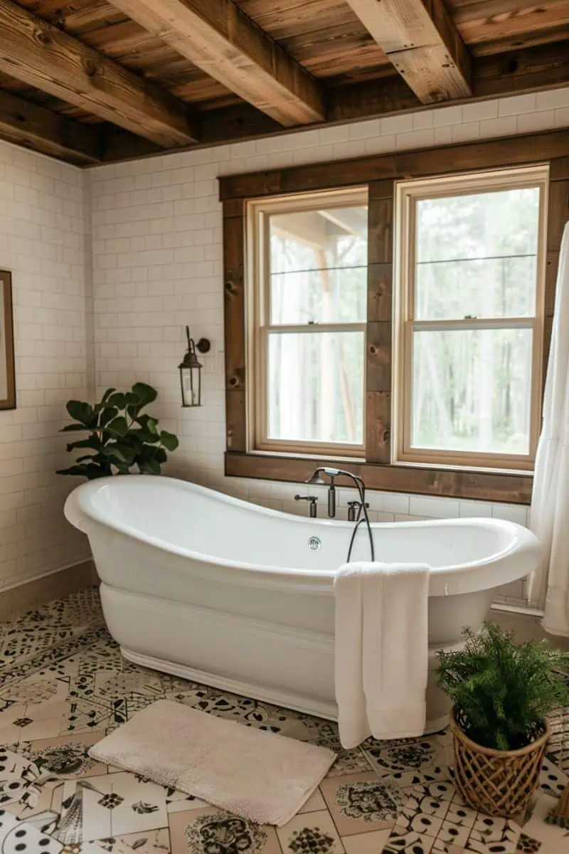 28 Inspiring Farmhouse Bathrooms - Restore Decor & More
