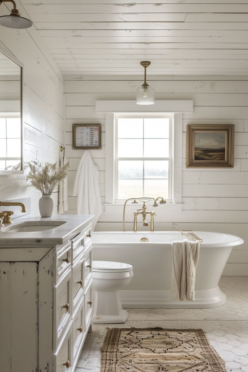 28 Inspiring Farmhouse Bathrooms - Restore Decor & More