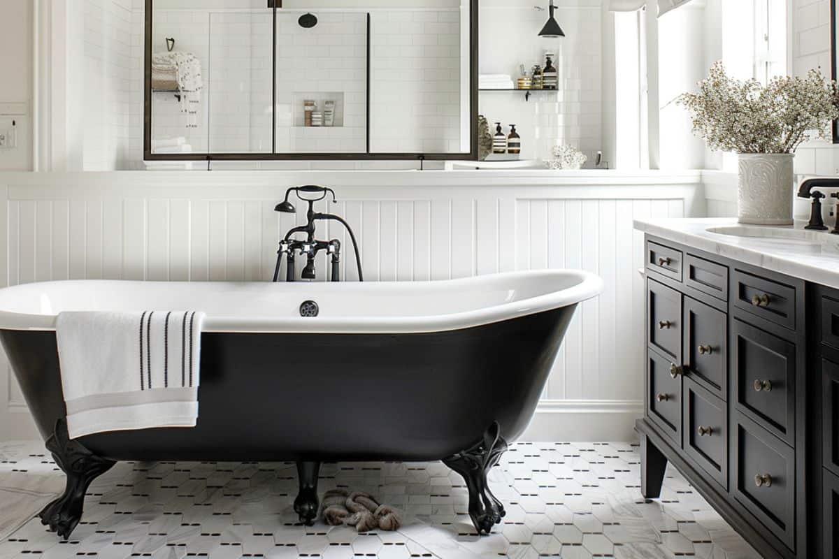 You Won’t Believe These Gorgeous Black & White Bathroom Designs! - Restore Decor & More