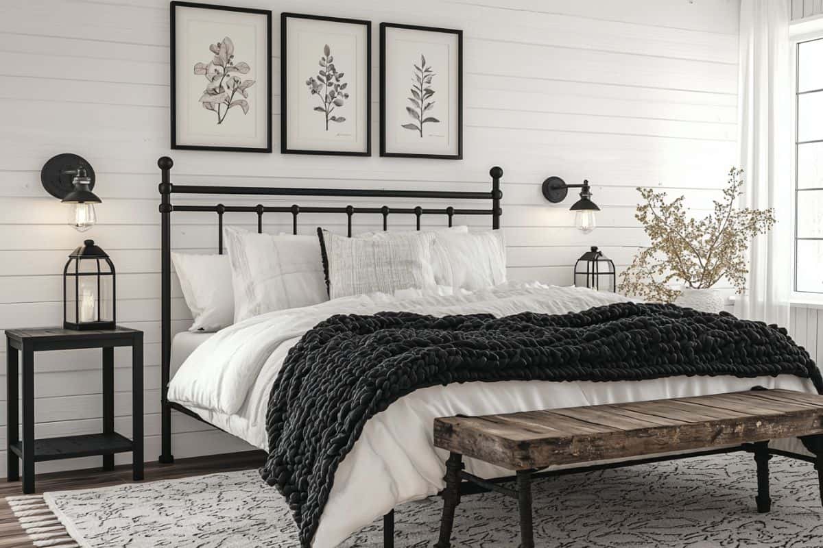 Image showcasing 25+ Cozy Black & White Bedroom Ideas You’ll Love - Restore Decor & More
