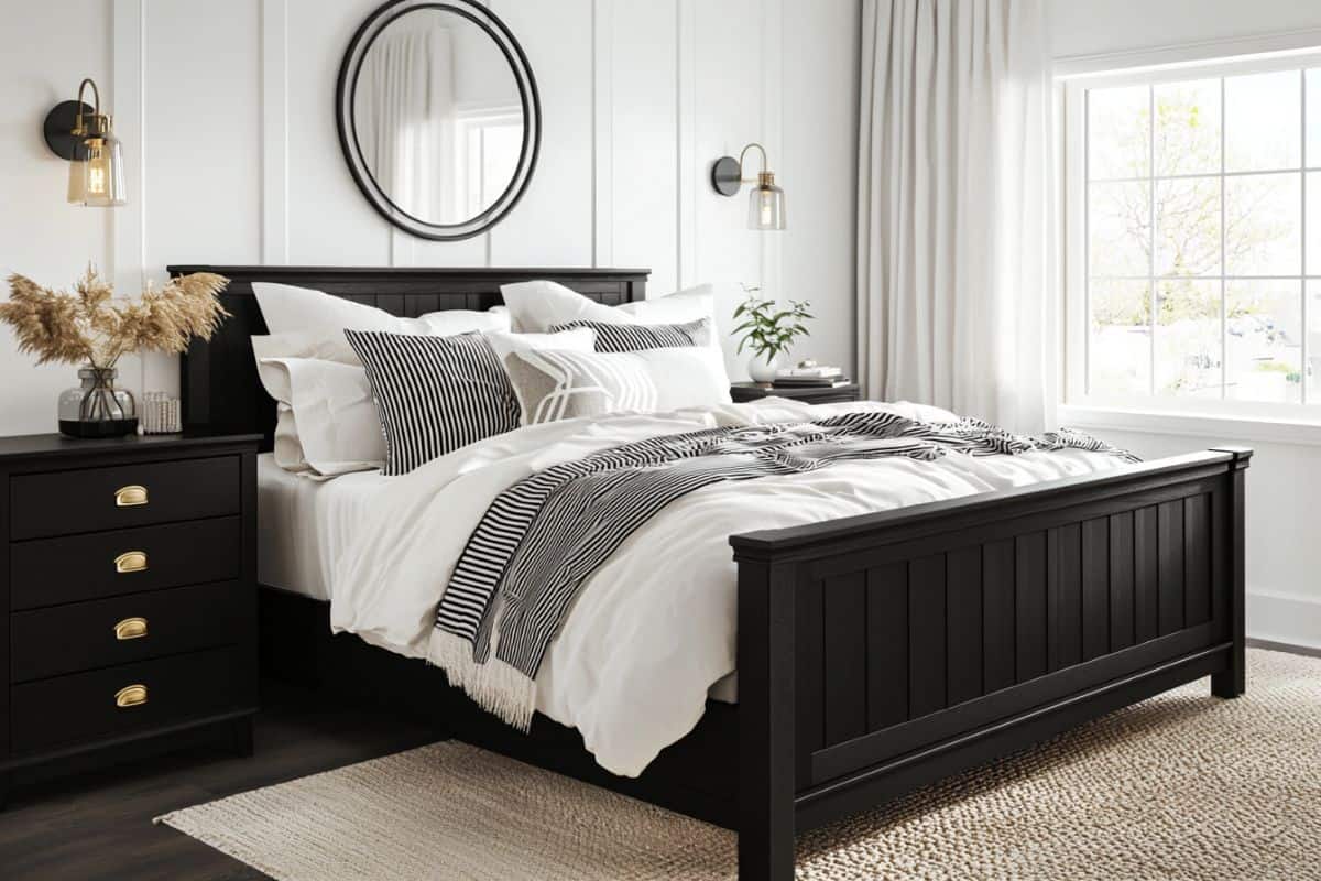 Image showcasing 25+ Cozy Black & White Bedroom Ideas You’ll Love - Restore Decor & More