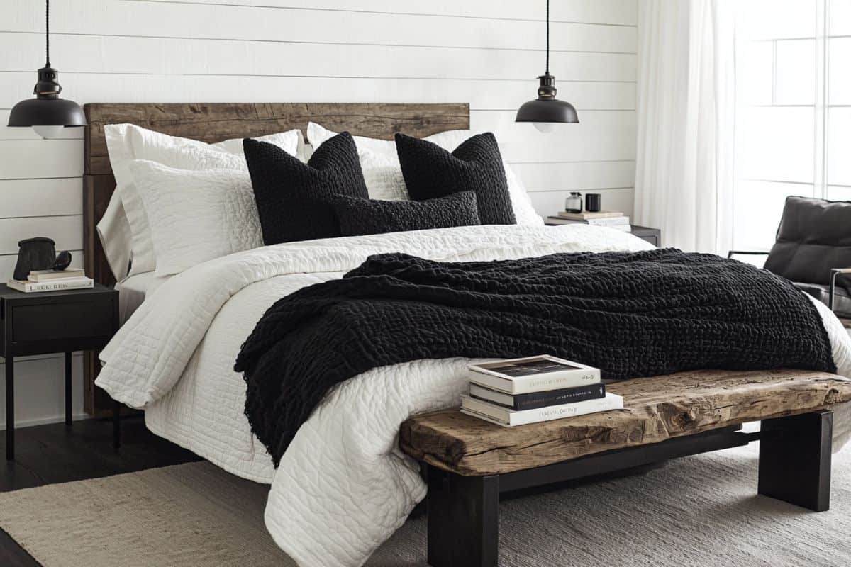 Image showcasing 25+ Cozy Black & White Bedroom Ideas You’ll Love - Restore Decor & More