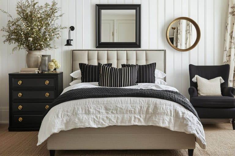 Cozy Black And White Bedrooms photo