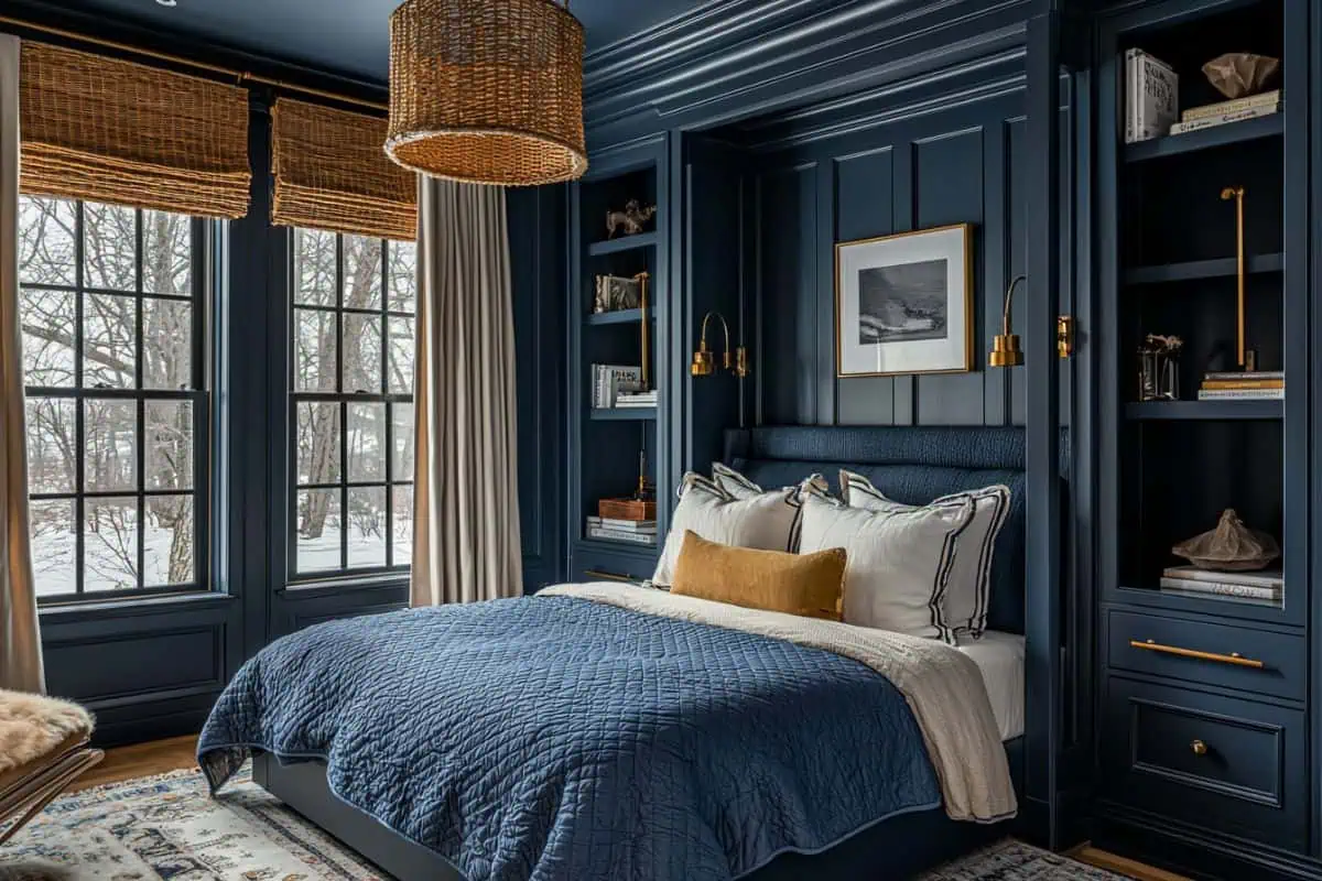 15 Stunning Navy Blue Bedroom Ideas You'll Want to Copy - Restore Decor ...
