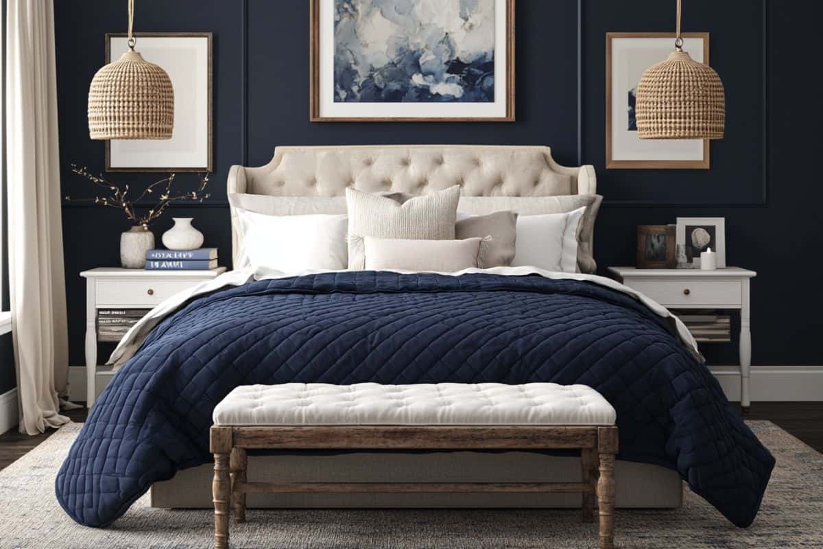 15 Stunning Navy Blue Bedroom Ideas You'll Want to Copy - Restore Decor ...