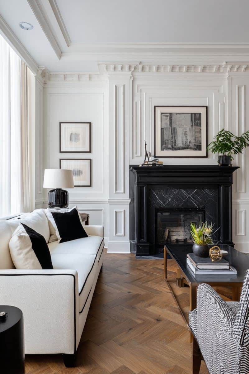 30 Stunning Black & White Living Room Designs - Restore Decor & More