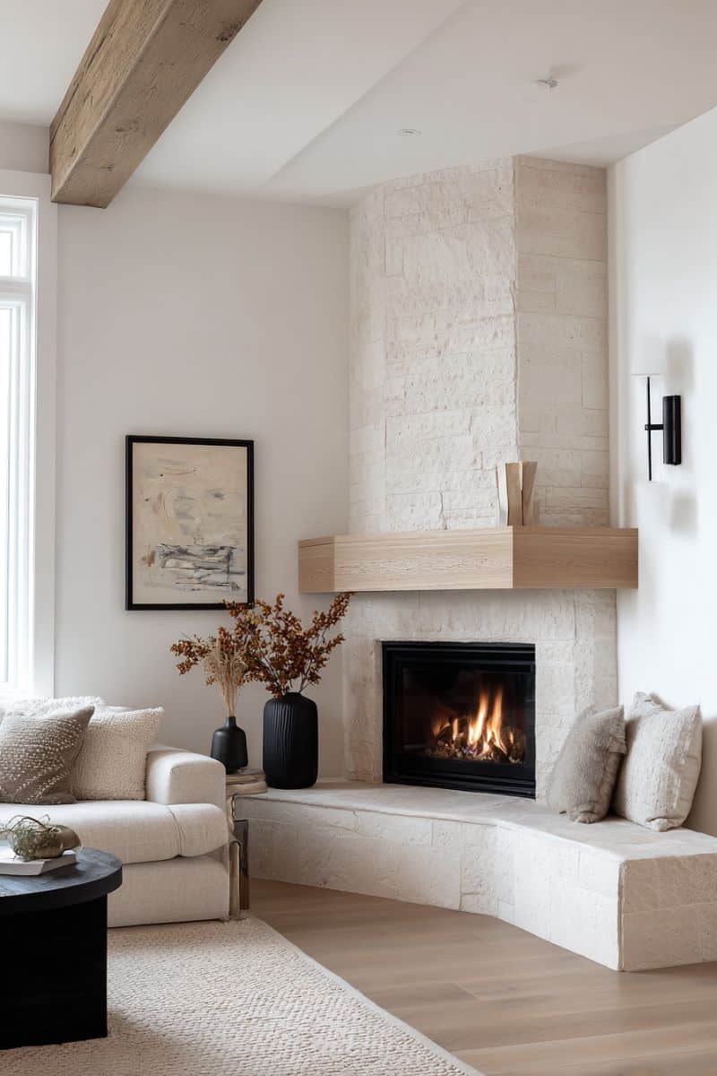 Corner Fireplaces Are Back — 30 Beautiful Ways to Style Yours ...