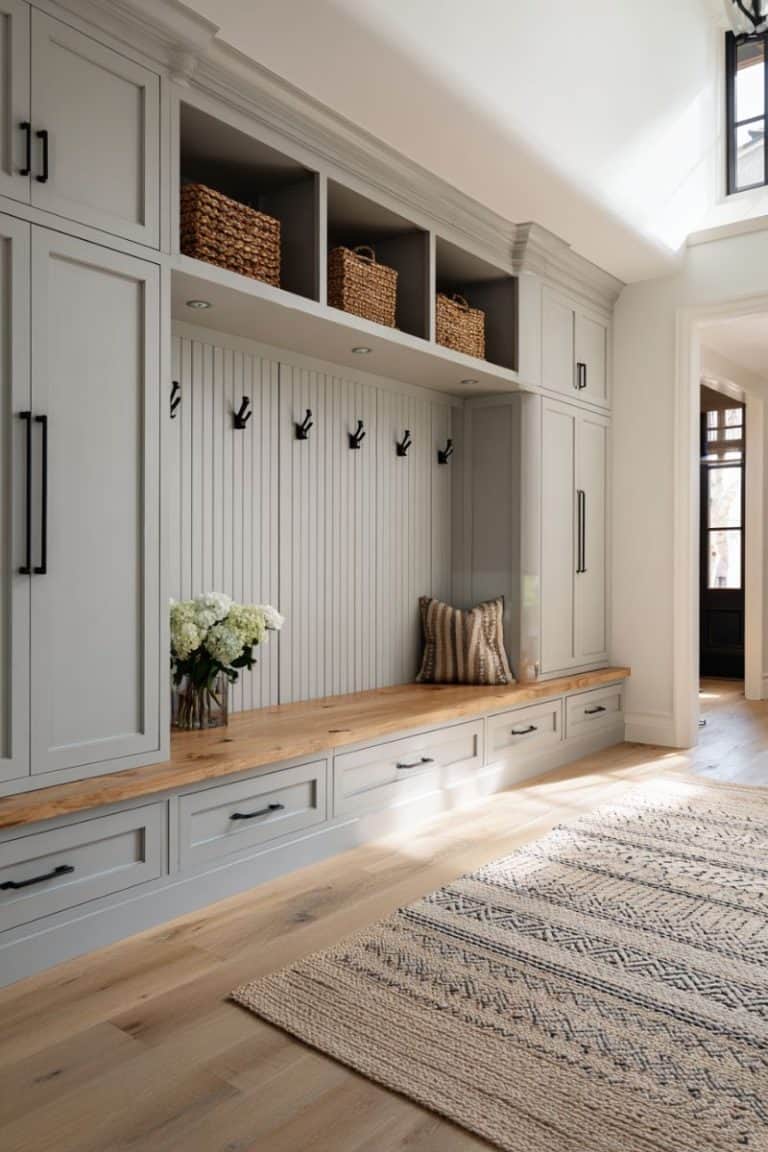 30 Stunning Hall Tree Entryways That Combine Style & Function - Restore ...