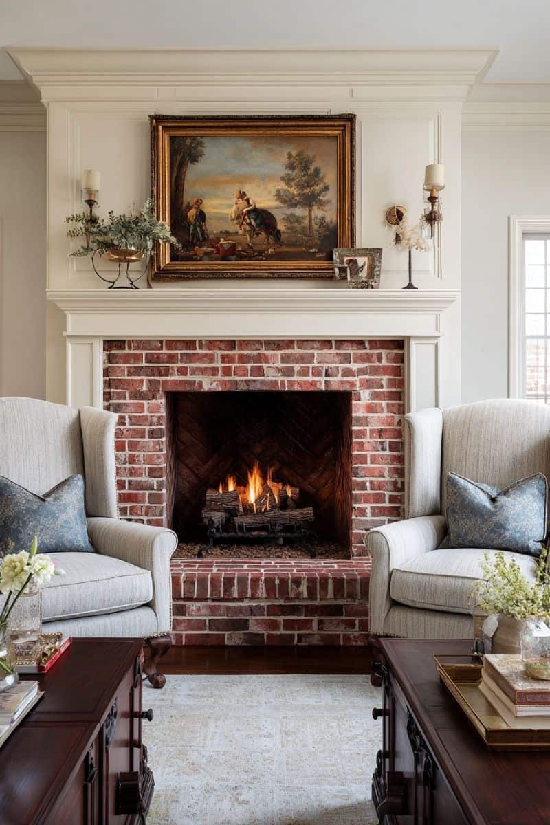 30 Stunning Red Brick Fireplaces That Prove This Classic Look Never ...