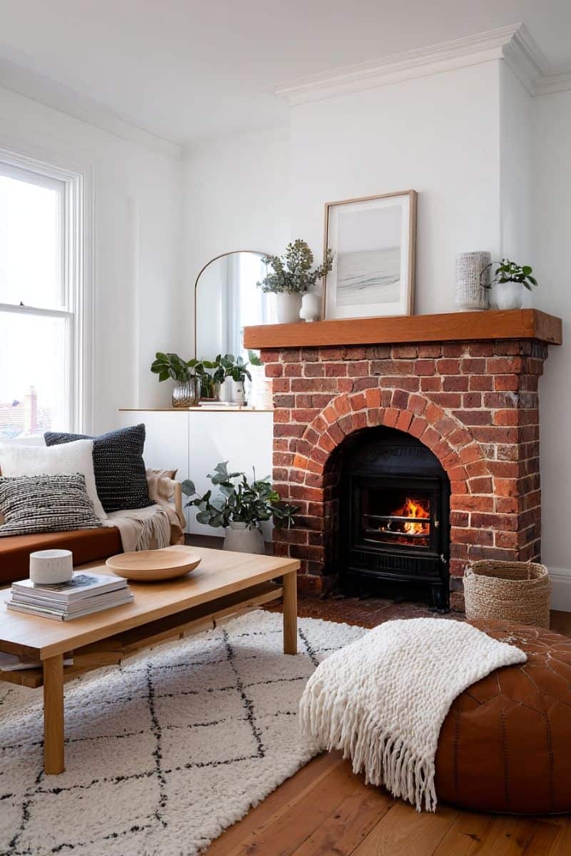 30 Stunning Red Brick Fireplaces That Prove This Classic Look Never ...