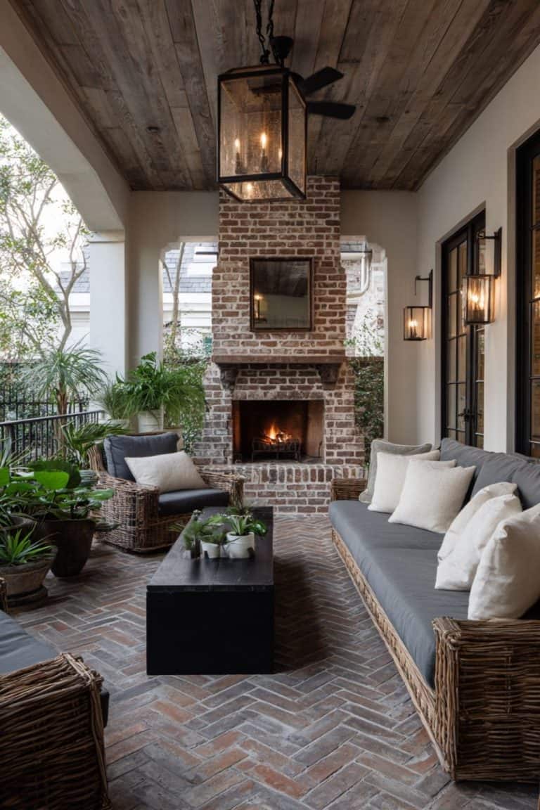 30 Covered Patio Ideas With Fireplaces That Will Make You Want to Move