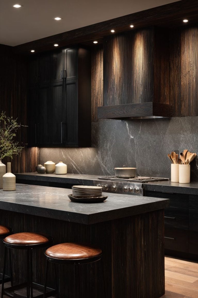 25 Dark Rustic Kitchen Ideas That Prove Moody Can Still Be Cozy ...