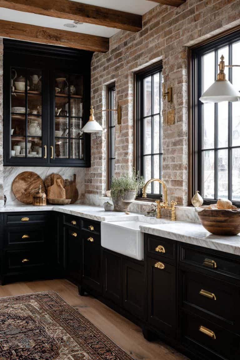 25 Dark Rustic Kitchen Ideas That Prove Moody Can Still Be Cozy ...