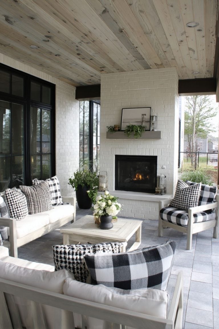 30 Covered Patio Ideas With Fireplaces That Will Make You Want to Move Outside